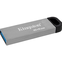 <b>Kingston DataTraveler Kyson 64GB USB 3.2 Capless Metal USB Flash Drive</b><br/><br/>Kingston’s DataTraveler Kyson is a high-performance Type-A USB flash drive with extremely fast transfer speeds of up to 200MB/s Read and 60MB/s Write1