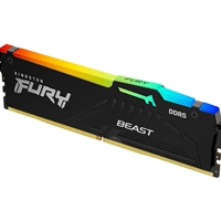 <b>Kingston FURY Beast DDR5 RGB Memory - up to 6000MT/s.</b><br/><br/>Kingston FURY Beast DDR5 RGB lets you overclock in style on next-gen gaming platforms with cutting-edge technology. Experience the superior speed advancements of DDR5 with double the banks and double the burst length. Vibrant RGB lighting customisable with Kingston FURY CTRL software and patented Infrared Sync Technology along with the new heat spreader design sets you apart in and out of the game. Kingston FURY Beast DDR5 RGB features Plug N Play automatic overclocking at 4800MT/s