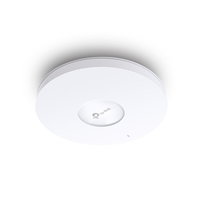 <b>AX3000 Ceiling Mount WiFi 6 Access Point</b><br/><br/><b>Ultra-Fast WiFi 6 Speeds</b><br/>Simultaneous 574 Mbps on 2.4 GHz and 2402 Mbps on 5 GHz totals 2976 Mbps WiFi speeds.<br/><br/><b>High-Efficiency WiFi 6</b><br/>More connected devices can enjoy faster speeds.<br/><br/><b>Centralized Cloud Management</b><br/>Omada SDN integration manages the whole network locally or from the cloud via web UI or Omada app.<br/><br/><b>160 MHz Channel</b><br/>Double the data at peak transmission times on a single stream with HE160.<br/><br/><b>Seamless Roaming</b><br/>Video streams and voice calls are unaffected as users move between locations.<br/><br/><b>Omada Mesh</b><br/>Enables wireless connectivity between access points for extended range and flexible deployment.<br/><br/><b>PoE+ Powered</b><br/>Supports both 802.3at PoE+ and DC (adapter included) power supply for flexible installations.<br/><br/><b>Ultra-Slim Design</b><br/>160 mm x 33.6 mm elegant design brings more agility<br/><br/><b>AX3000 WiFi 6 Speed</b><br/>2402 Mbps on 5 GHz<br/>574 Mbps on 2.4 GHz<br/><br/><b>Specifications</b><br/><br/><b>HARDWARE FEATURES</b><br/><br/><b>Interface</b><br/>1 x Gigabit Ethernet (RJ-45) Port (supports IEEE802.3at PoE)<br/><br/><b>Button</b><br/>Reset<br/><br/><b>Power Supply</b><br/>802.3at PoE<br/>12 V / 1.0 A DC (EU)