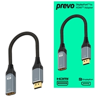 The prevo DisplayPort to HDMI Adapter allows you to connect laptops