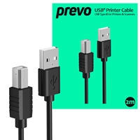The prevo USB Type-B Printer Cable connects your computer to your printer