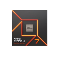 <b>CPU Type</b><br/>AMD Ryzen 7<br/><br/><b>CPU Model</b><br/>7700X<br/>100-100000591WOF<br/><br/><b>Core Name</b><br/>Zen 4<br/><br/><b>Socket</b><br/>AM5<br/><br/><b>CPU Size</b><br/>TSMC 5nm FinFET<br/><br/><b>Number of Cores</b><br/>8<br/><br/><b>Number of Threads</b><br/>16<br/><br/><b>Clock Speed</b><br/>4.5GHz<br/><br/><b>Turbo Speed</b><br/>5.4GHz<br/><br/><b>Unlocked Core Multiplier</b><br/>Yes<br/><br/><b>Processor Graphics</b><br/>Y<br/><br/><b>GPU Core Speed</b><br/>2200 MHz<br/><br/><b>L1 Cache</b><br/>N/A<br/><br/><b>L2 Cache</b><br/>8MB<br/><br/><b>L3 Cache</b><br/>32MB<br/><br/><b>Max TDP</b><br/>105W<br/><br/><b>Heatsink</b><br/>No<br/><br/><b>Packaging</b><br/>Retail