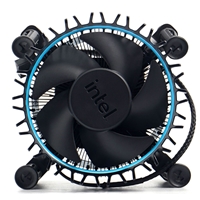 Intel Laminar RM1 Copper Heat Sink Aluminum CPU Cooler with Fan for LGA 1700 CPU<br/><br/><b>Product</b><br/>CPU Fan with Aluminium Heatsink<br/><br/><b>Socket Compatibility</b><br/>Intel: LGA 1700<br/><br/><b>TDP Wattage</b><br/>65w<br/><br/><b>Connections</b><br/>4-pin Fan Connector<br/><br/><b>Fan Diameter</b><br/>80mm<br/><br/><b>Maximum Fan Speed</b><br/>2500RPM<br/><br/><b>Voltage</b><br/>12V<br/><br/><b>Fan Bearing Type</b><br/>Ball<br/><br/><b>Packaging</b><br/>OEM Brown Box
