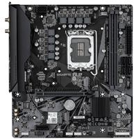 <b>Gigabyte H610M D3H WIFI DDR4</b><br/><br/><b>6+1+1 Phases Hybrid Power Design</b><br/>Cleaner and more efficient power delivery to the CPU with better thermal performance ensure stability under high CPU frequencies and heavy loading.<br/>6+1+1 Phases Low RDS(on) MOSFETs<br/>Solid capacitors to improve transient response and minimize oscillation.<br/>8-pin Solid Pin CPU Power Connector.<br/><br/><b>802.11ac Wi-Fi</b><br/>The onboard 802.11ac Wi-Fi module supports Dual Band and up to 1.73Gbps