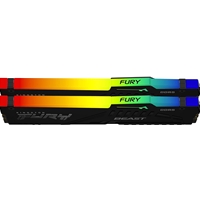 <b>Kingston 32GB (16GB 2G x 64-Bit x 2 pcs.) DDR5-5200 CL40 288-Pin DIMM Kit</b><br/><br/>Kingston FURY Beast DDR5 RGB Memory - up to 6000MT/s.<br/>Kingston FURY Beast DDR5 RGB lets you overclock in style on next-gen gaming platforms with cutting-edge technology. Experience the superior speed advancements of DDR5 with double the banks and double the burst length.<br/><br/>Vibrant RGB lighting customisable with Kingston FURY CTRL software and patented Infrared Sync Technology along with the new heat spreader design sets you apart in and out of the game.<br/><br/>Kingston FURY Beast DDR5 RGB features Plug N Play automatic overclocking at 4800MT/s