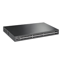<b>TP-Link JetStream 48-Port Gigabit and 4-Port 10GE SFP+ L2+ Managed Switch with 48-Port PoE+</b><br/><br/><b>Features</b><br/><br/>10G Lightning-Fast Uplink: Enjoy high-bandwidth connectivity and non-blocking switching capacity with four 10 Gbps SFP+ slots.<br/>PoE+ Output with 500 W Power Budget: Design your optimal network layout with forty-eight 802.3af/at PoE+ gigabit ports.*<br/>Centralized Cloud Management: Integrates into Omada SDN for cloud access and remote management.<br/>Abundant L2 and L2+ Features: It supports a complete lineup of L2 and L2+ features
