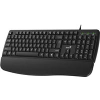 <b>COMFORTABLE TYPING WITH PALM REST</b><br/>Built-in palm rest supports your forearms and wrists for a more relaxed and healthy typing posture.<br/><br/><b>BOOST PRODUCTIVITY WITH HOTKEYS</b><br/>Easy-access shortcut keys for editing
