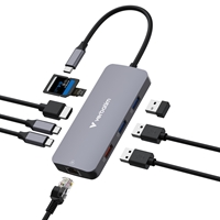 <b>Verbatim USB-C Pro Multiport Hub</b><br/><br/><b>Product Details</b><br/><br/>Transform a single USB-C port into nine ports including USB-C and USB-A with different generations for maximum device compatibility<br/><br/>1 x HDMI