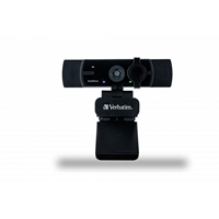 <b>Verbatim Webcam with Dual Microphone</b><br/><br/><b>Product Details</b><br/><br/>4K UHD resolution<br/><br/>Autofocus with auto white balance<br/><br/>USB Plug & Play<br/><br/>Integrated microphone<br/><br/>360° rotatable and vertically inclinable<br/><br/>Privacy lens cover<br/><br/>120° viewing angle<br/><br/>Integrated 1/4" screw thread for tripod mount (tripod not included)<br/><br/><B>Capture Every Detail with 4K Ultra HD</b><br/>The Verbatim AWC-03 Webcam with Dual Microphone upgrades your laptop webcam to something outstanding. Designed for professionals for online video calls