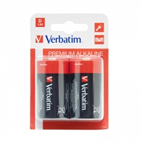 <b>Verbatim D Alkaline Batteries</B><br/><br/><B>Product Details</b><br/><br/>High performance D alkaline batteries<br/><br/>Recommended for flash lights