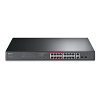 <b>Easy to Use PoE Switch with Innovative Design</b><br/>Up To 250m Data and Power Transmission for Surveillance<br/><br/><b>High PoE Power Budget</b><br/>TL-SL1218MP complies with the 802.3af/at PoE+ standard