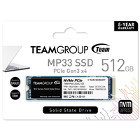 TEAMGROUP's new MP33 M.2 PCIe Solid State Drive uses high-speed PCIe Gen3 x4 interface and complies with the NVMe 1.3 standard. With 3D nand flash memory