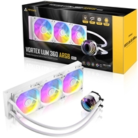 The Antec Vortex Lum 360 ARGB White is an all-in-one liquid cooler designed to provide exceptional cooling performance while enhancing the visual appeal of your build. Featuring a suspended spiral pump head inspired by the image of a vortex
