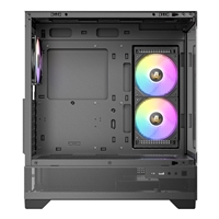 The Antec CX700 ARGB is a stylish and functional mid-tower gaming case designed to showcase your build with its panoramic 270° view through seamless 4mm steel-tempered glass panels on the left and front. It features a tool-free panel design for easy assembly and maintenance