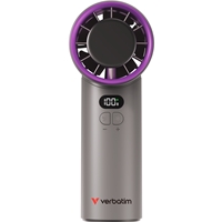Verbatim Cool 'n' Go Ice Touch Handheld Fan - Grey/Purple