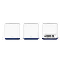 Mercusys Halo H50G (3-pack) AC1900 Whole Home Mesh Wi-Fi System, 600 Mbps at 2.4 GHz + 1300 Mbps at 5 GHz, 3x Internal Antennas, 3x Gigabit Ports per Unit, Halo App, One Unified Network, Seamless Roaming