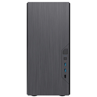 CiT Course Case, Home & Business, Black, Micro Tower, 2 x USB 3.0 / 1 x USB 2.0, Brushed Aluminium Finish for a Refined and Tidy Look, Micro ATX, Mini-ITX