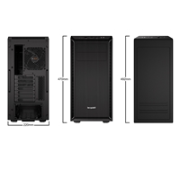 be quiet! BG021 Pure Base 600 Mid Tower Gaming Case, 2 x USB 3.2, Water Cooling Ready, Completely Sound Insulated, 2 x Pre-Installed Pure Wings 3 140mm Fans, ATX / M-ATX / Mini-ITX Compatible