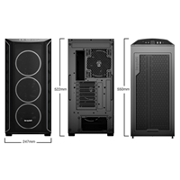 be quiet! BGW63 Shadow Base 800 FX  Mid Tower Gaming Case, 1 x USB Type-C / 1 x USB 3.2, Tinted and Tempered Glass Side Window Panel, Air-permeable Front and Top Cover, 4 x Pre-Installed ARGB LED Fans, E-ATX / ATX / M-ATX / Mini-ITX Compatible