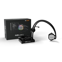 be quiet! Pure Loop 2 120mm AIO CPU Water Cooler, Universal Socket, 120mm Radiator, Pure Wings 3 120mm PWM high-speed fan, 2100RPM, ARGB, 3-year manufacturers warranty