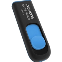 Adata UV128 128GB USB 3.2 Gen 1 Flash Drive, Capless Design, Black/Blue