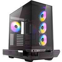 Antec Constellation C7 Mid Tower Gaming Case, 1 x USB Type-C / 2 x USB 3.0, Tempered Glass Front and Side Window Panel, Vertical Airflow, 4 x Pre-Installed ARGB LED Fans, E-ATX (= 272mm), ATX, M-ATX, ITX Compatible