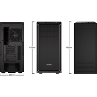 be quiet! BG022 Pure Base 600 Silver Mid Tower Gaming Case, 1 x USB 3.2, Water Cooling Ready, 2 x Pre-Installed Pure Wings 3 140mm Fans, ATX / M-ATX / Mini-ITX Compatible