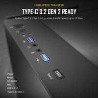 Antec P20CE Mid Tower Gaming Case, 1 x USB Type-C / 2 x USB 3.0, Tempered Glass Side Window Panel, Full-size Dust Filter, 3 x Pre-Installed PWM Fans, E-ATX, ATX, Micro-ATX, ITX Compatible