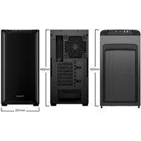be quiet! BG073 Pure Base 501 Mid Tower Gaming Case, 1 x USB Type-C / 2 x USB 3.0, Water Cooling Ready, 2 x Pre-Installed Pure Wings 3 140mm Fans, ATX / M-ATX / Mini-ITX Compatible