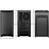 be quiet! BGW74 Pure Base 501 Airflow Window Mid Tower Gaming Case, 1 x USB Type-C / 2 x USB 3.0, Sleek Front Panel and Airflow Cover, Water Cooling Ready,  2 x Pre-Installed Pure Wings 3 140mm Fans, ATX / M-ATX / Mini-ITX Compatible