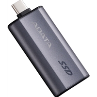 Adata SC750 (SC750-1000G-CCBK) 1TB USB-C Portable SSD USB 3.2 Gen 2 Up to 1000 MB/s Black Titanium Compatible with Windows, iOS, Android, PlayStation, XBox & Handheld Consoles