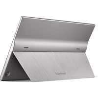 Viewsonic TD1655 16-Inch USB-C Multi-Touch, IPS Portable Monitor, 1920x1080, 60Hz, Mini HDMI, Speakers, 6.5ms, Metallic with Foldable Stand, Pivotable Display