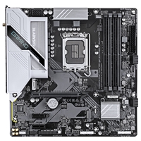 Gigabyte B760M GAMING PLUS WIFI DDR4 Intel 1700 Socket Motherboard, Micro-ATX, 4x DDR4 Slots, 2x M.2 Sockets, Fitted I/O Shield, GbE LAN, Wi-Fi 6, 1x DisplayPort / 1x HDMI Port