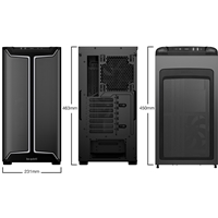 be quiet! BGW50 Pure Base Pro 501 DX Full Tower Gaming Case, 1 x USB Type-C / 4 x USB 3.0, Tempered Glass Front Window Panel, 2 x Pure Wings Fans, Integrated ARGB Lighting, ATX / M-ATX / Mini-ITX Compatible
