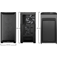 be quiet! BGW78 Pure Base 501 LX Mid Tower Gaming Case, 1 x USB Type-C / 2 x USB 3.0, Tempered Glass Side Panel, 4 x Pre-Installed Light Wings LX Fans, ATX / M-ATX / Mini-ITX Compatible