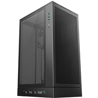 DeepCool CH270 Digital Micro-ATX Case, Mini-Tower PC Case with Tempered Glass Side Panel, USB-C Port, High Airflow Support for 360mm Radiator, ATX PSU, Black