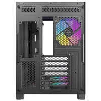 Antec Constellation C5 Curve Gaming Case, 1 x USB Type-C / 2 x USB 3.0, Tempered Glass Front and Side Window Panels, Dual Chamber Design, 4 x Pre-Installed ARGB LED Fans, Micro-ATX, ITX Compatible