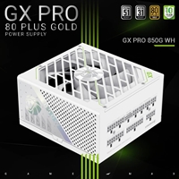 GAMEMAX GX-850 Pro Modular 80 Plus Gold ATX3.0 PCIe 5.0 PSU With 135mm FDB Fan, White