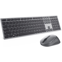 Dell KM7321W Premier Multi-Device Keyboard and Mouse Combo, 2.4GHz / Bluetooth 5.0 Wireless, 12 programmable keys for PC and Laptop, QWERTY UK English Layout, Sliver