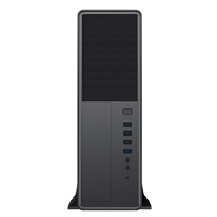 CiT S014C Black Slim Micro ATX/ITX Desktop Case with 300W Power Supply, USB 2.0, USB 3.0 Type-A & Type-C Ports