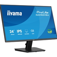 iiyama ProLite monitor X2492HSU-B1 24-Inch, Full HD, IPS, 120Hz, Black, 4-side slim bezel and B energy class, HDMI, Display Port, USB Hub