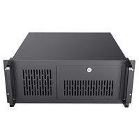 CiT 4U Rackmount Server Case 500mm, Heavy-Duty Industrial Chassis with Lockable Front Door, Supports ATX/mATX, 8x Internal HDD Bays for Massive Storage, Black