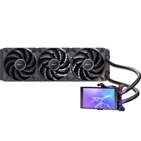 Antec Vortex View 360 Black AIO Liquid CPU Cooler, Massive 5-Inch Rotatable IPS LCD Display, 9th Gen Asetek Pump for 400W TDP, Triple 120mm PWM Fans,  ARGB Backglow