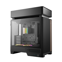 DeepCool CL6600 ARGB Modular Split-Chamber Mid-Tower ATX Case, Tempered Glass Panels,  Pre-installed 360mm ARGB Liquid Cooler, 2 x FL12R  SE ARGB Fans, USB 3.0, Mini-ITX/Mico-ATX/ATX, Black
