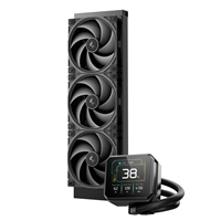 DeepCool Spartacus 360 AIO Liquid CPU Cooler, 360mm Radiator, 3 x 120mm PWM Fans, 3.4" LCD Display Pump, ARGB Lighting, Intel LGA1851/1700 & AMD AM5/AM4, Black