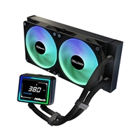 ASRock Challenger 240 Digital AIO Liquid CPU Cooler, 240mm Radiator, Dual 120mm PWM ARGB Fans, 3" Digital Display, Intel LGA1700/1851 & AMD AM5/AM4 Compatible