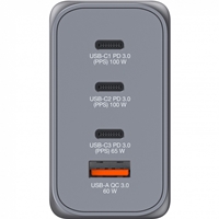 Verbatim GNC-200 GaN Charger 200W with 2 x USB-C PD 100W / 1 x USB-C PD 65W / 1 x USB QC 3.0 (EU/UK/US)