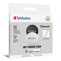 Verbatim MYFC-02BW My Finder Coin Bluetooth Item Finder 2 pack Black / White
