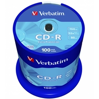 Verbatim CD-R 52X 700MB 100 Pack Spindle Datalife Plus