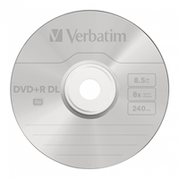 Verbatim DVD+R Double Layer 8.5GB 8X Matt Silver 10 Pack Spindle